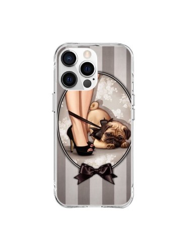 iPhone 15 Pro Max Case Lady Black Bow tie Dog Luxe - Maryline Cazenave