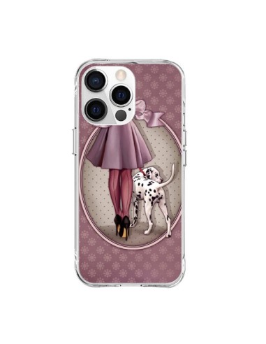 iPhone 15 Pro Max Case Lady Dog Dalmata Vestito Polka - Maryline Cazenave