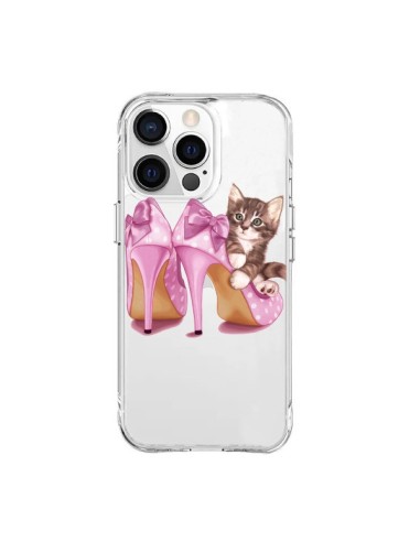 Cover iPhone 15 Pro Max Gattoon Gatto Kitten Scarpe Shoes Trasparente - Maryline Cazenave