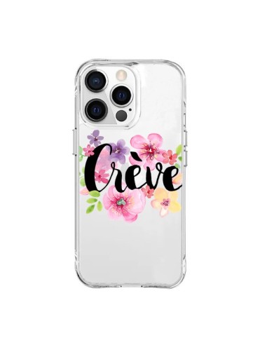 Cover iPhone 15 Pro Max Crève Fiori Trasparente - Maryline Cazenave