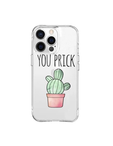 Cover iPhone 15 Pro Max You Prick Cactus Trasparente - Maryline Cazenave