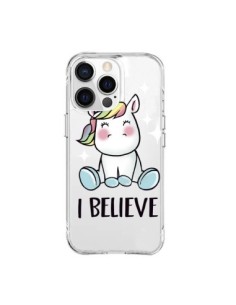 Cover iPhone 15 Pro Max Unicorno I Believe Trasparente -...