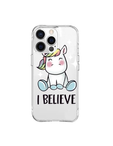 iPhone 15 Pro Max Case Unicorn I Believe Clear - Maryline Cazenave