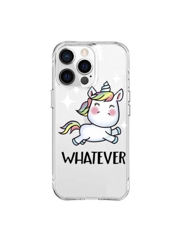 Cover iPhone 15 Pro Max Unicorno Whatever Trasparente - Maryline Cazenave