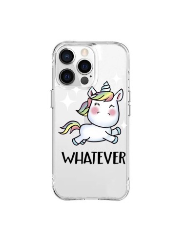 iPhone 15 Pro Max Case Unicorn Whatever Clear - Maryline Cazenave