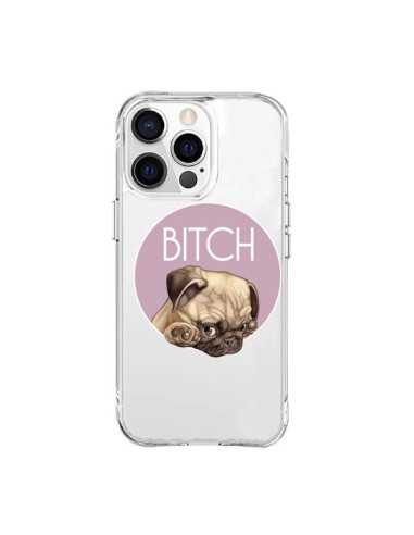 Coque iPhone 15 Pro Max Bulldog Bitch Transparente - Maryline Cazenave