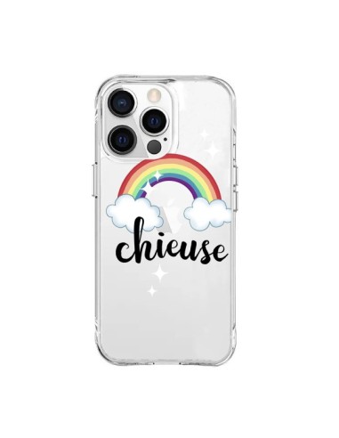Coque iPhone 15 Pro Max Chieuse Arc En Ciel Transparente - Maryline Cazenave