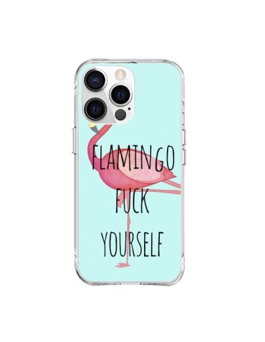 Cover iPhone 15 Pro Max Flamingo Fenicottero Fuck Yourself - Maryline Cazenave