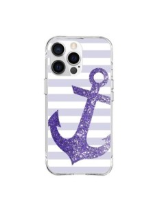 Cover iPhone 15 Pro Max Ancora Marina Viola - Monica...
