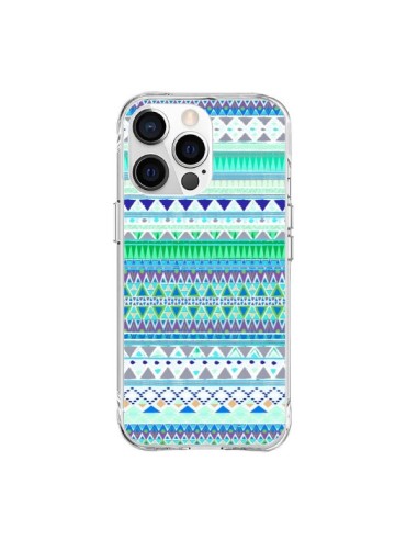 Coque iPhone 15 Pro Max Chenoa Bleu Azteque - Monica Martinez