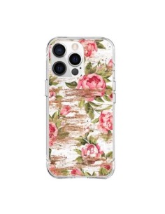Cover iPhone 15 Pro Max Eco Amore Pattern Legno Fiori -...