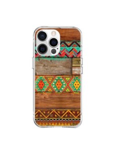 iPhone 15 Pro Max Case Indian Wood Wood Aztec -...