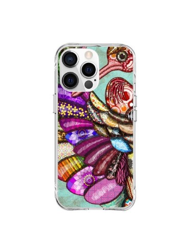 Coque iPhone 15 Pro Max Paon Multicolore Eco Bird - Maximilian San