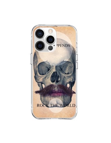 Coque iPhone 15 Pro Max Rock Skull Tête de Mort - Maximilian San