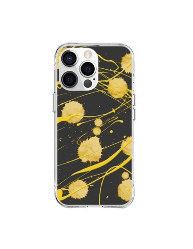 Coque iPhone 15 Pro Max Gold Splash Peinture Art - Maximilian San