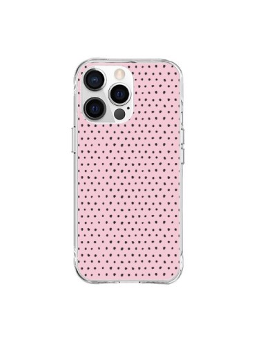 Coque iPhone 15 Pro Max Artsy Dots Pink - Ninola Design