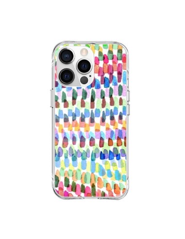 Coque iPhone 15 Pro Max Artsy Strokes Stripes Colorful - Ninola Design