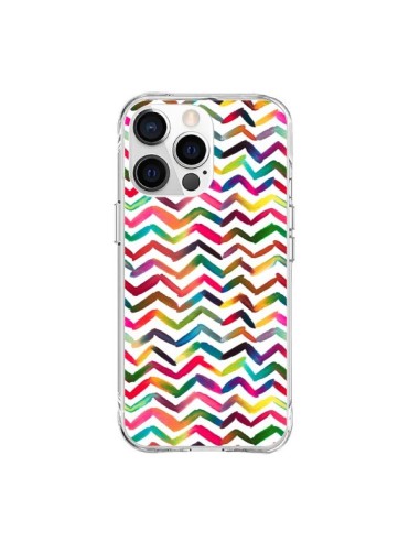 Coque iPhone 15 Pro Max Chevron Stripes Multicolored - Ninola Design