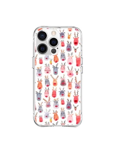 Coque iPhone 15 Pro Max Cute Winter Reindeers - Ninola Design