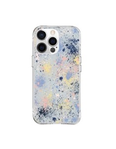 Coque iPhone 15 Pro Max Gradient Watercolor Lines Blue -...