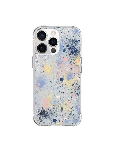 Coque iPhone 15 Pro Max Gradient Watercolor Lines Blue - Ninola Design