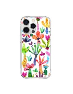 iPhone 15 Pro Max Case Overlapped WaterColor Dots Flowers...