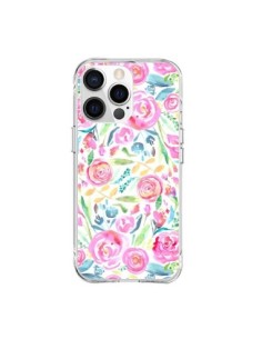 Coque iPhone 15 Pro Max Speckled Watercolor Pink - Ninola...