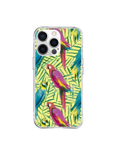 Cover iPhone 15 Pro Max Pappagalli Tropicali Multicolore - Ninola Design