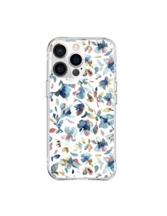 Cover iPhone 15 Pro Max Watery Hibiscus Blu - Ninola Design