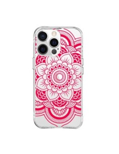 iPhone 15 Pro Max Case Mandala Pink Fucsia Aztec Clear -...