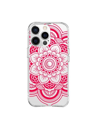 iPhone 15 Pro Max Case Mandala Pink Fucsia Aztec Clear - Nico