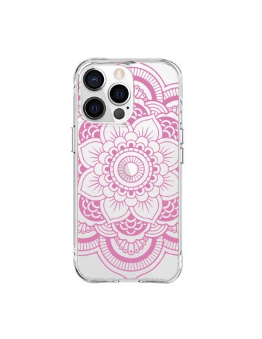 iPhone 15 Pro Max Case Mandala Pink Chiaro Aztec Clear - Nico