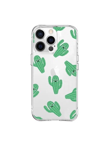 Cover iPhone 15 Pro Max Cactus Smiley Trasparente - Nico