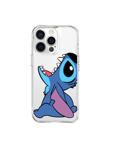 Coque iPhone 15 Pro Max Stitch de Lilo et Stitch Transparente