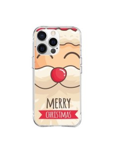 Coque iPhone 15 Pro Max Moustache du Père Noël Merry...