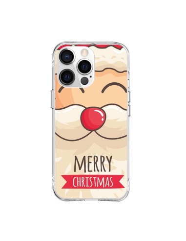 Coque iPhone 15 Pro Max Moustache du Père Noël Merry Christmas - Nico
