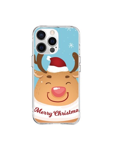 Coque iPhone 15 Pro Max Renne de Noël Merry Christmas - Nico