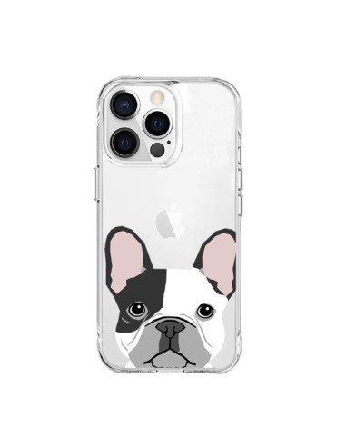 Cover iPhone 15 Pro Max Bulldog Francese Cane Trasparente - Pet Friendly