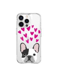 iPhone 15 Pro Max Case Bulldog Heart Dog Clear - Pet...