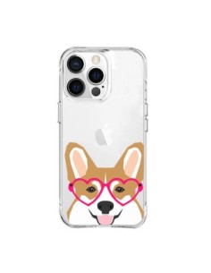 Cover iPhone 15 Pro Max Cane Buffo Occhiali Cuori...