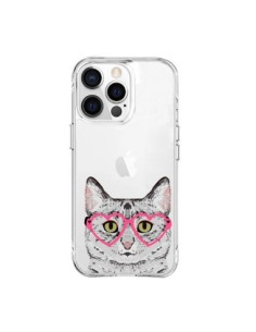 iPhone 15 Pro Max Case Cat Grey Eyes Hearts Clear - Pet...