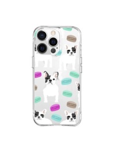 iPhone 15 Pro Max Case Dog Bulldog Macarons Clear - Pet...