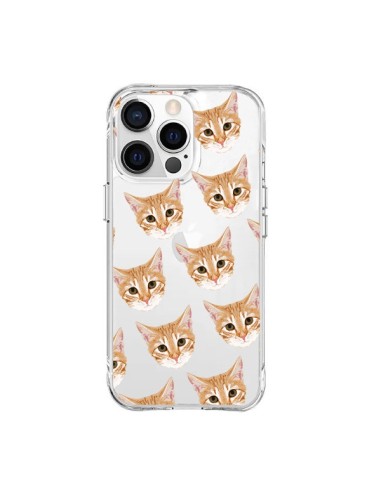 Coque iPhone 15 Pro Max Chats Beige Transparente - Pet Friendly