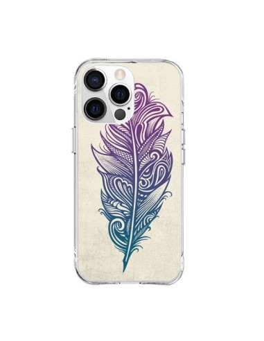 Coque iPhone 15 Pro Max Feather Plume Arc En Ciel - Rachel Caldwell