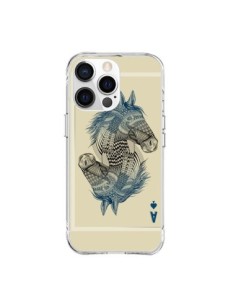 Coque iPhone 15 Pro Max Cheval Carte Jeu Horse As -...