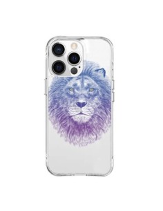 Coque iPhone 15 Pro Max Lion Animal Transparente - Rachel...