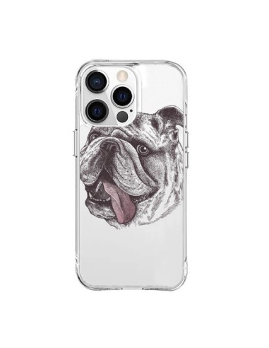 Cover iPhone 15 Pro Max Cane Bulldog Trasparente - Rachel Caldwell