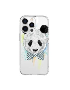 Coque iPhone 15 Pro Max Panda Noeud Papillon Transparente...