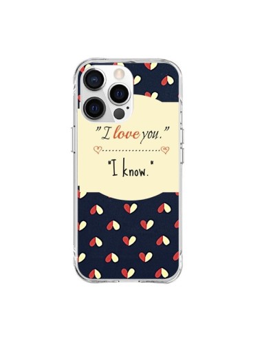 Coque iPhone 15 Pro Max I love you - R Delean