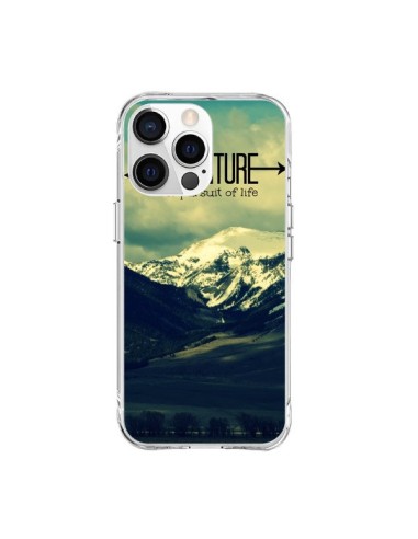Coque iPhone 15 Pro Max Adventure the pursuit of life Montagnes Ski Paysage - R Delean